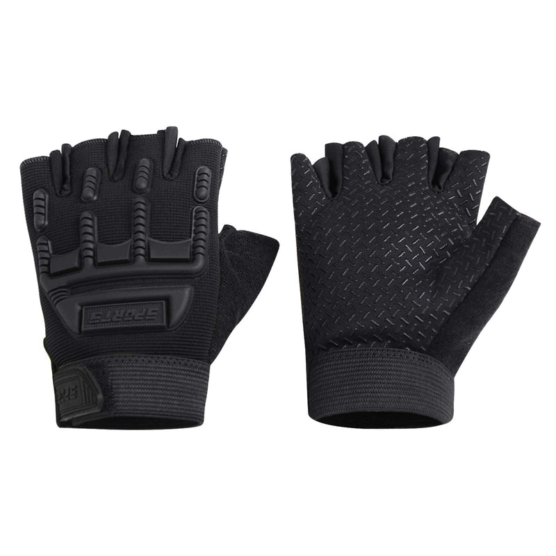 Kids Half Finger Cycling Gloves Mittens Breathable Non Slip Fingerless Bike Riding Gloves Shockproof Sports Training Gloves UV Protection Outdoor Skateboard Gloves for Boys Girls 6-10Y Camouflage Black - BeesActive Australia