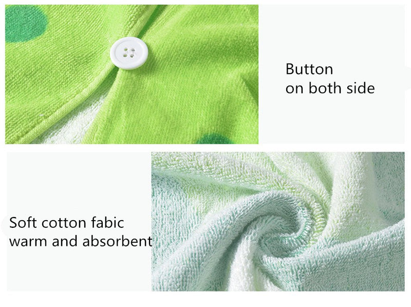 Children Bath Towel Robe Kids Hooded Beach Swimming Poncho Dinosaur Pattern Green S - BeesActive Australia