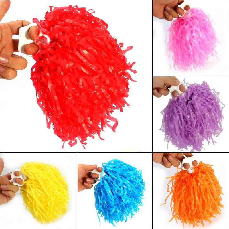 [AUSTRALIA] - VGEBY 2 Pcs Cheerleader Pom Poms Cheerleading Sport Party Dance Accessories, 8 Colors to Choose yellow 