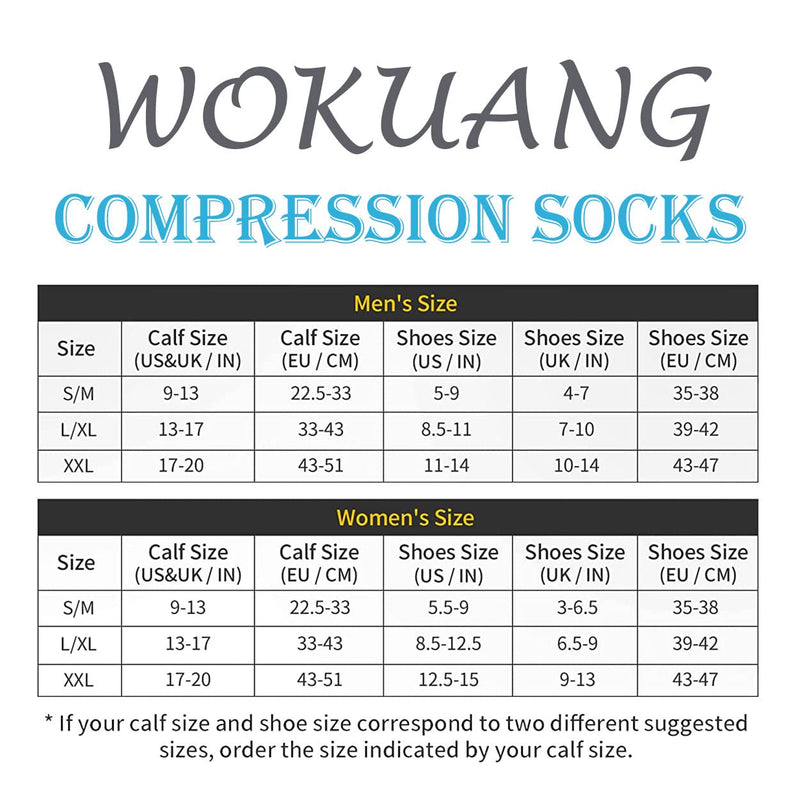 Compression Socks for Men and Women (3 Pairs) 20-30 mmhg Medical Compression Stocking for Swelling, Nurse Blue XXL - BeesActive Australia