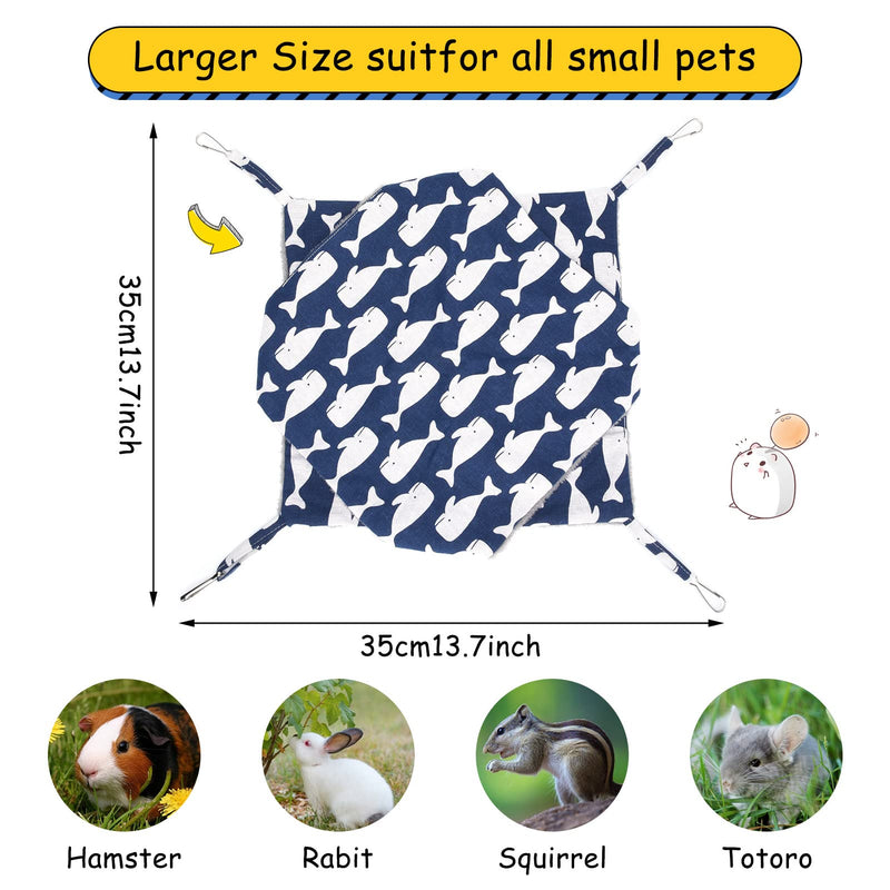 XINRUI 2 Pack Ferret Rat Hammock, Guinea Pig Cage Accessories,13.7x13.7 Inches,Pet Cage Hanging Bunkbed Hammock for Small Animals,GuineaPig,Ferret,Kitten,Squirrel,Chinchilla,Rat,Parrot - BeesActive Australia