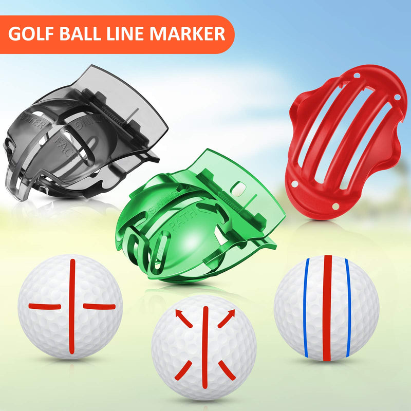 6 Pieces Golf Ball Line Marker Golf Ball Line Liner Golf Ball Alignment Tool Ball Line Drawing Tools Golf Putting Alignment Tool for Golf Accessories - BeesActive Australia