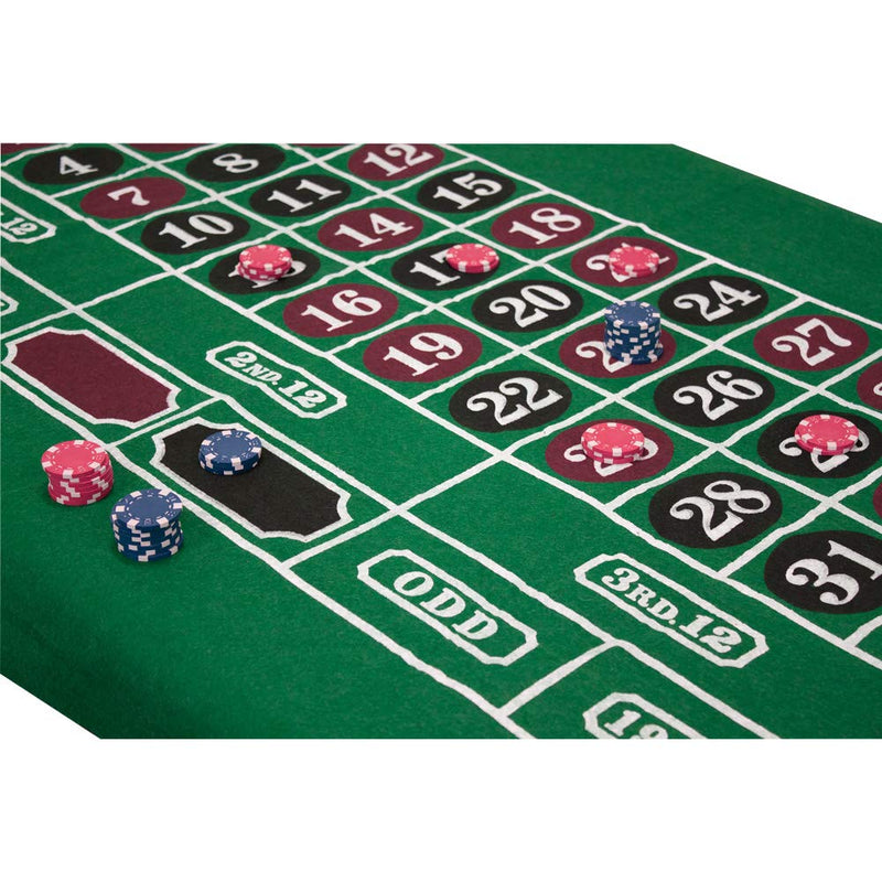 GSE Games & Sports Expert 2-Sided 36"x72" Casino Tabletop Felt Layout Mat (Blackjack, Craps, Roulette, Texas Hold'em Available) Roulette/Craps Layout - BeesActive Australia