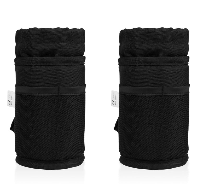 Tiekoun Bike Water Bottle Holder Bag, 2 Pack Insulated Cup Holder for Bike, Boat, Scooter, Wheelchair etc, R&B-602 - BeesActive Australia