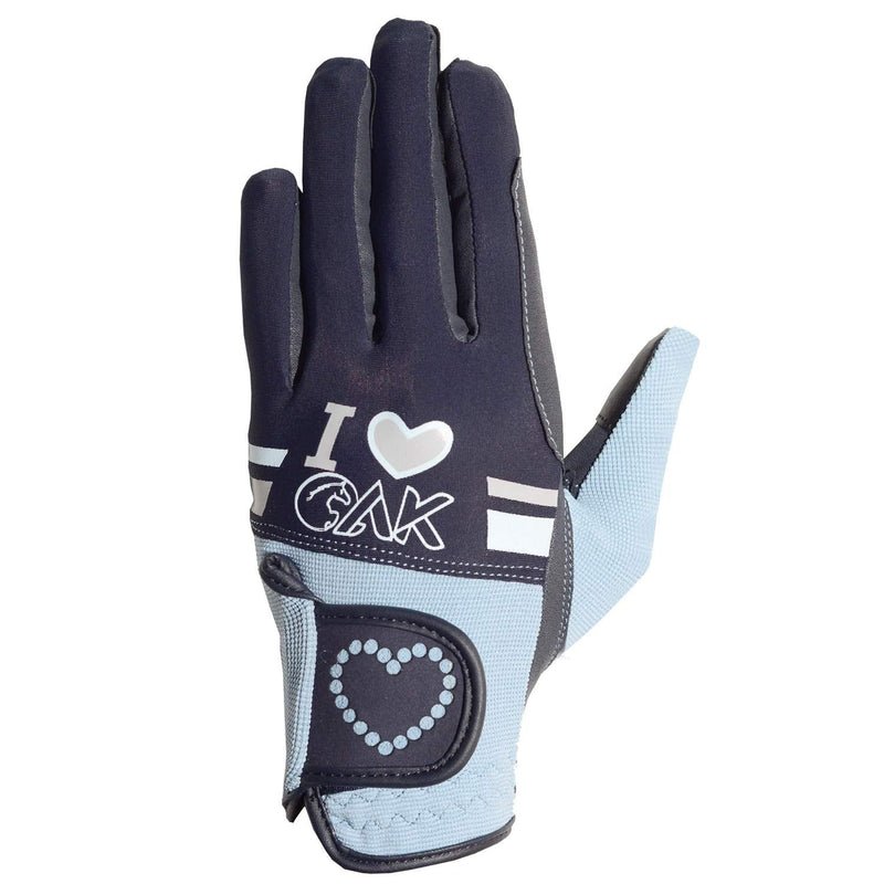 AK Love Horse Riding Gloves Ladies, Men & Kids Equestrian Gloves for All Season AKRS-6388 (Navy/Sky, M) - BeesActive Australia
