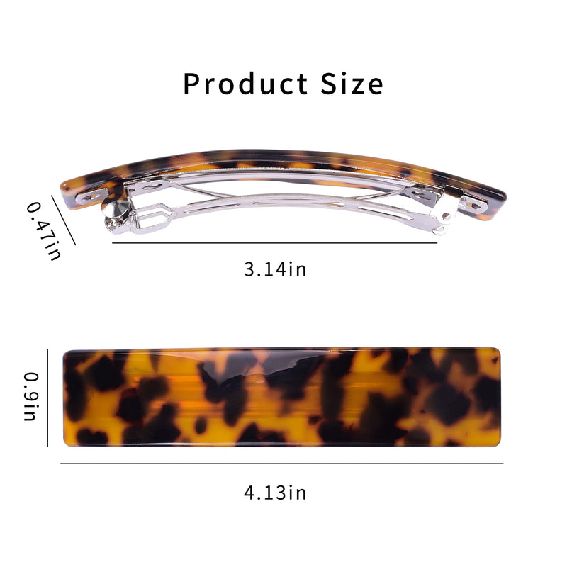 Jayongnee clip Tortoise Shell Hair Barrettes for Women Ladies ,Elegant French Design Barrettes Tortoise Shell Automatic Hair Clip for Medium and Thick Hair, barrettes for thick hair Fashion Acrylic Ponytail Holders Barrettes for Daily Wear (Classic Col... - BeesActive Australia