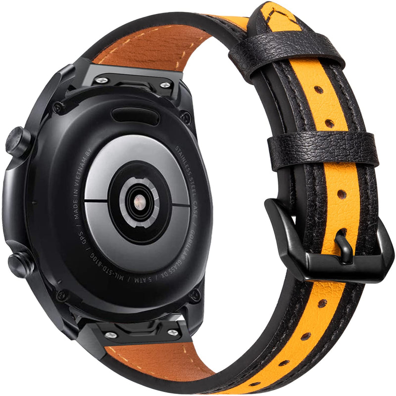 Hepsun Compatible with Garmin Fenix 5X/Fenix 5X Plus/Fenix 6X/Fenix 6X Pro/Fenix 3/Fenix 3 HR/Tactix/Descent MK1/D2 Delta PX/D2 Charlie 26mm Quick Release Watch Bands Genuine Leather Slim Thin Dressy Elegant Watch Straps (Black) Black - BeesActive Australia