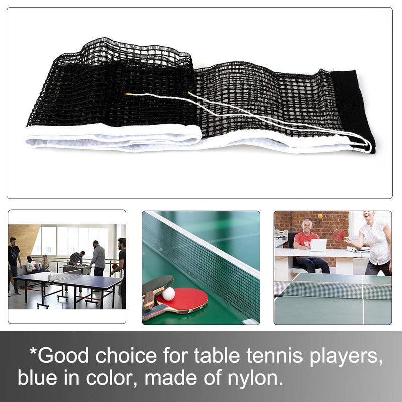 [AUSTRALIA] - Uxcell a13011400ux0227 1.75M Length White Brim Nylon Fitness Ping Pong Table Tennis Net Black 