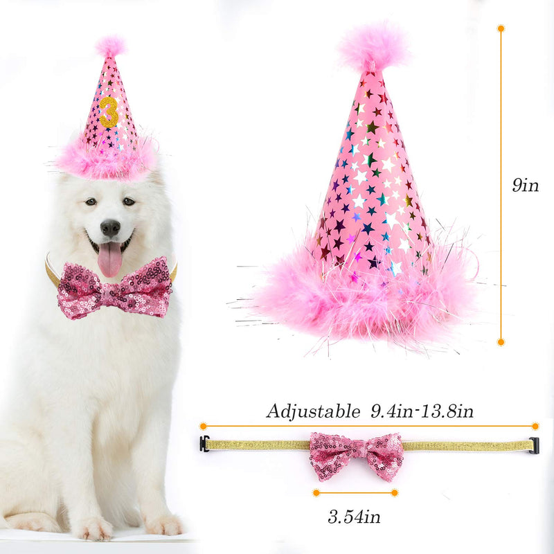 Dog Birthday Party Supplies - Dog Girl Birthday Bandanas Set with Dog Birthday Hat, Scarf, Birthday Banner, Balloons and Bowtie. Puppy Dog Pals Birthday Party Decorations.… A-pink - BeesActive Australia