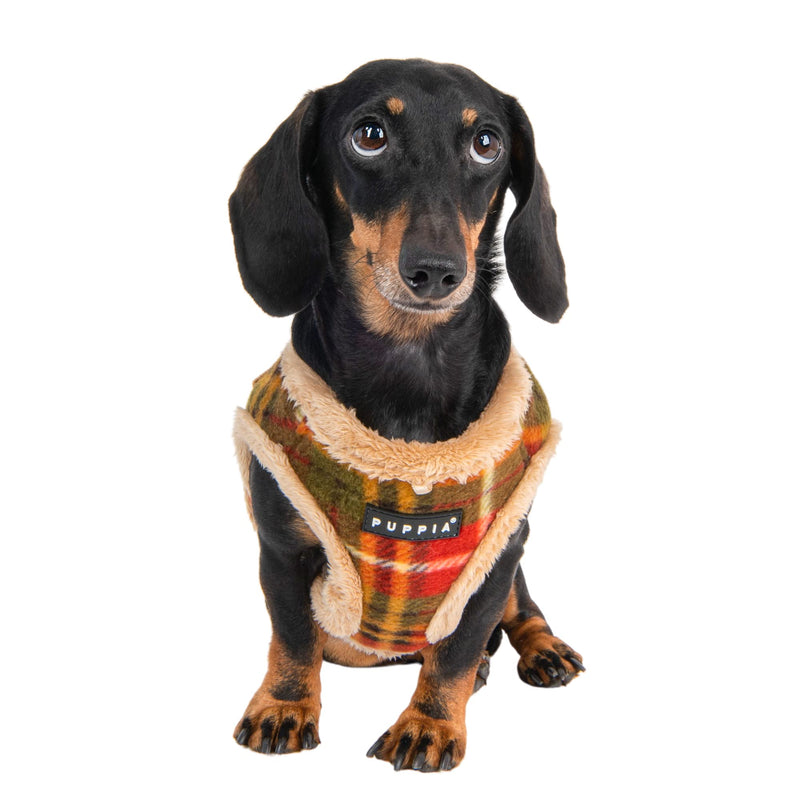 Puppia Winter Dog Harness Vest Step in No Pull Cold Weather No Choke Warm Fleece Walking Training for Small & Medium Dog BEIGE _NORMAN Large - BeesActive Australia