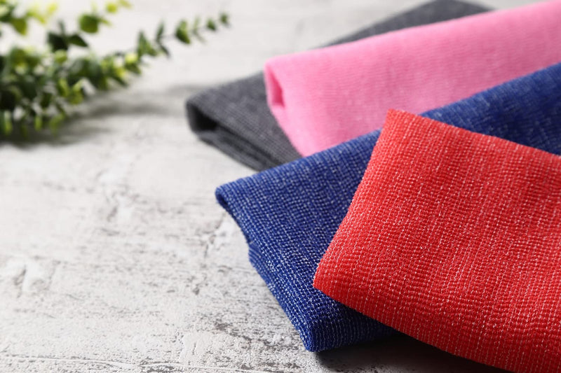 Extra Rough, Exfoliating Washcloth [Made in Japan] Exfoliating Towel Special Texture Makes Fluffy Foam Lather, Back Scrubber, Dead Skin Cell Remover [Loofah for Women and Men] (Blue) Blue - BeesActive Australia