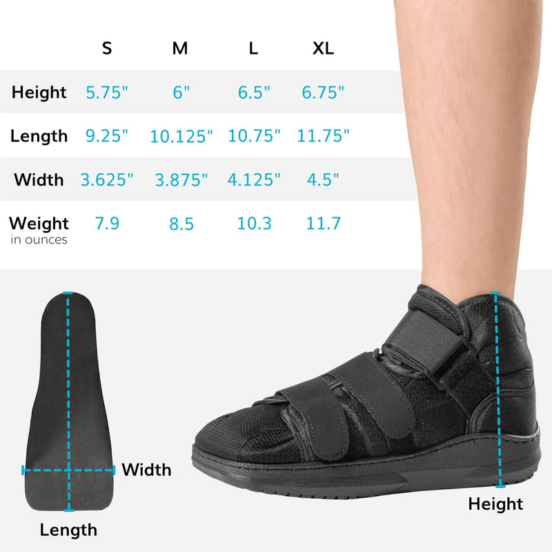 BraceAbility Closed Toe Medical Walking Shoe - Lightweight Broken Toe Cast Boot, Fractured Foot Brace for Metatarsal Stress Fracture, Post-op Bunion, Hammertoe Recovery - For Men or Women (M) Medium - BeesActive Australia