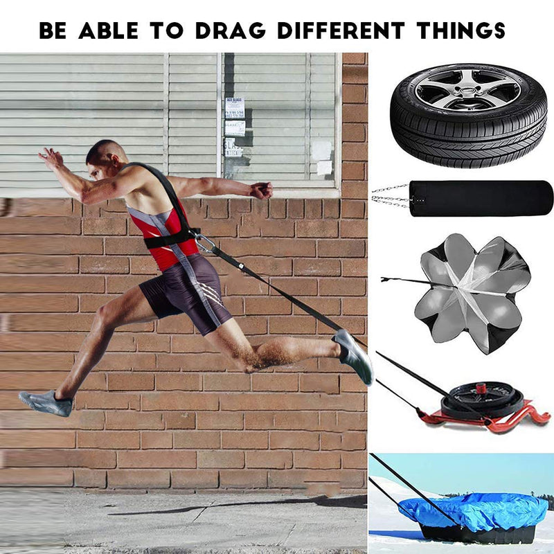 OYINDIZ Sled Harness, Weight Speed Sled Workout Tire Pulling Harness Resistance and Assistance Trainer Physical Training Resistance Rope Football Training Equipment Harness for Men and Women - BeesActive Australia
