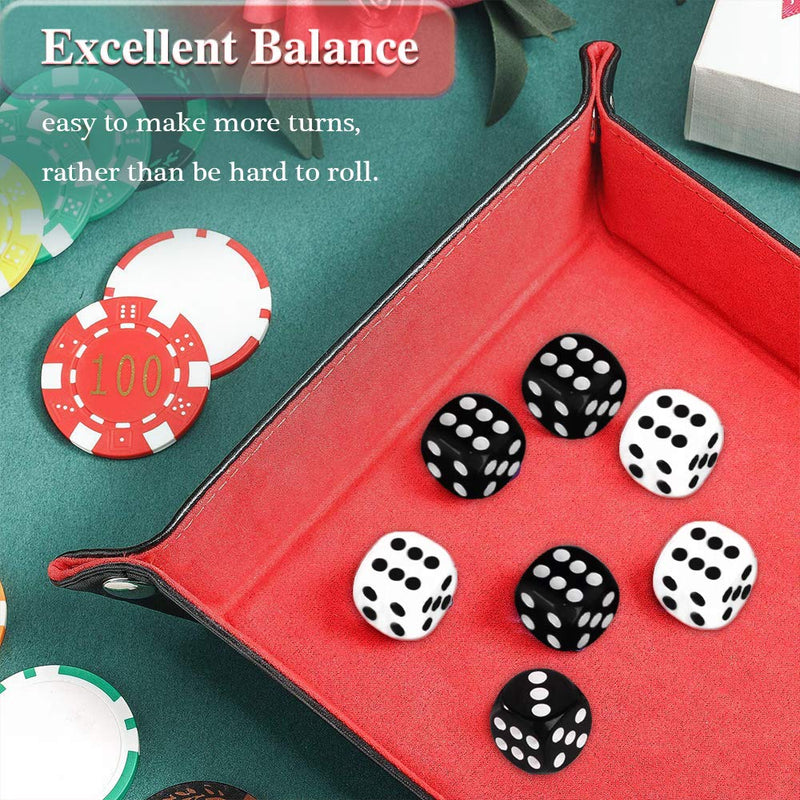 [AUSTRALIA] - Davidsons Collection Acylic Game Dices for Kid's Gift, Casino Theme, Party Favors 100 Pcs Black & White 