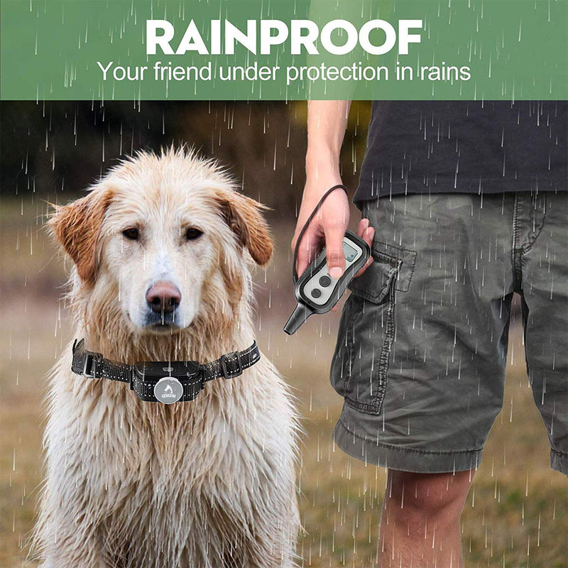 PATPET Dog Training Collar Dog Shock Collar with Remote, 3 Training Modes, Beep, Vibration and Shock, Up to 1000 ft Remote Range, Rainproof for Small Medium Large Dogs Light grey - BeesActive Australia