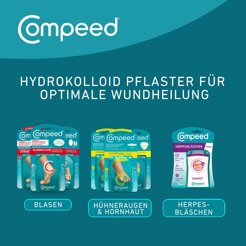 Compeed Corn Medium Size Plasters, 10 Hydrocolloid Plasters, Foot Care, Fast Natural Corn Removal, Dimensions: 1.7 cm x 6.0 cm - BeesActive Australia