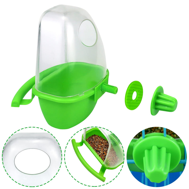 2Pcs Bird Feeder for Cage Bird Water Feeder Birds Water Dispenser Parrot Feeder Hanging Bird Food Water Bowl Bird Cage Accessories Bird Supplies Seed Food Container for Parakeet Budgies Lovebirds - BeesActive Australia