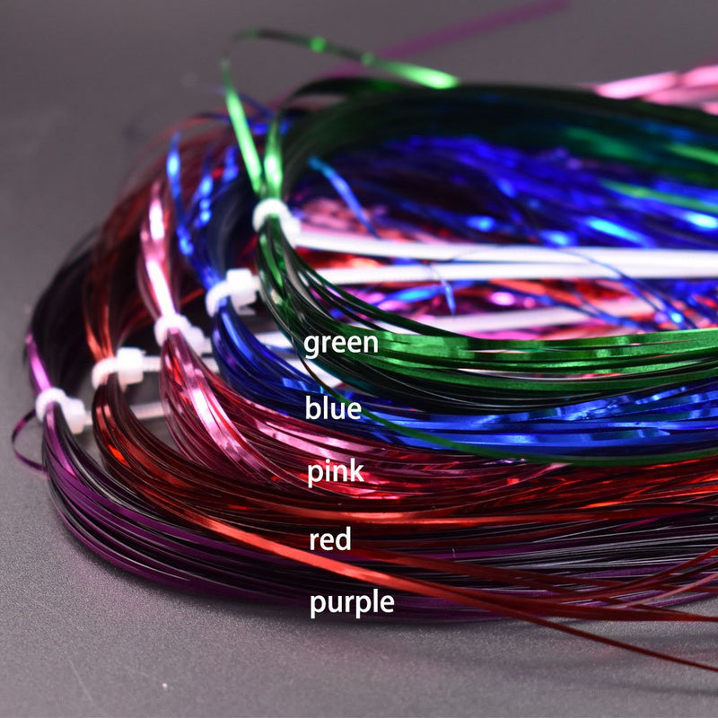 Phecda Sport 10 Packs 1MM Width Crystal Flash Tinsel Flashabou Tinsel Fly Tying Material 10 Packs-10 Colors - BeesActive Australia