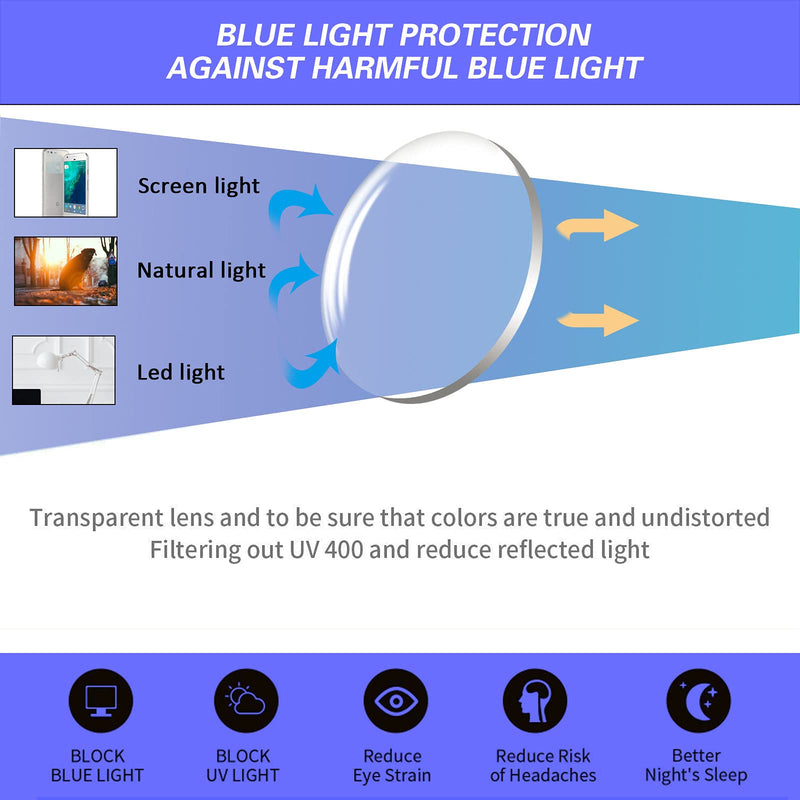 Kerecsen 6 Pack Fashion Reading Glasses for Women Men Blue Light Blocking/Anti UV Readers with Spring Hinge 6 Mix Color 2.5 x - BeesActive Australia