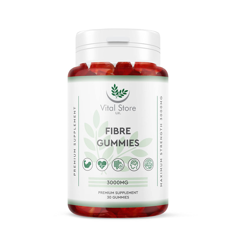 Fibre Gummies 3000MG - Vegan - One Month Supply - Berry Flavour Prebiotic Tapioca Chicory Root - High Strength Fibre Supplement - BeesActive Australia