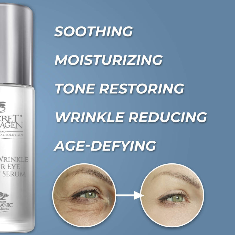 Secret Collagen Rapid Wrinkle Repair Eye Night Serum 50ML - Overnight Anti Aging Undereye Line Corrector - Deep Firming Hydration and Soothing Antiaging Cream - Younger Skin for Men & Women 1.69 Fl Oz (Pack of 1) - BeesActive Australia