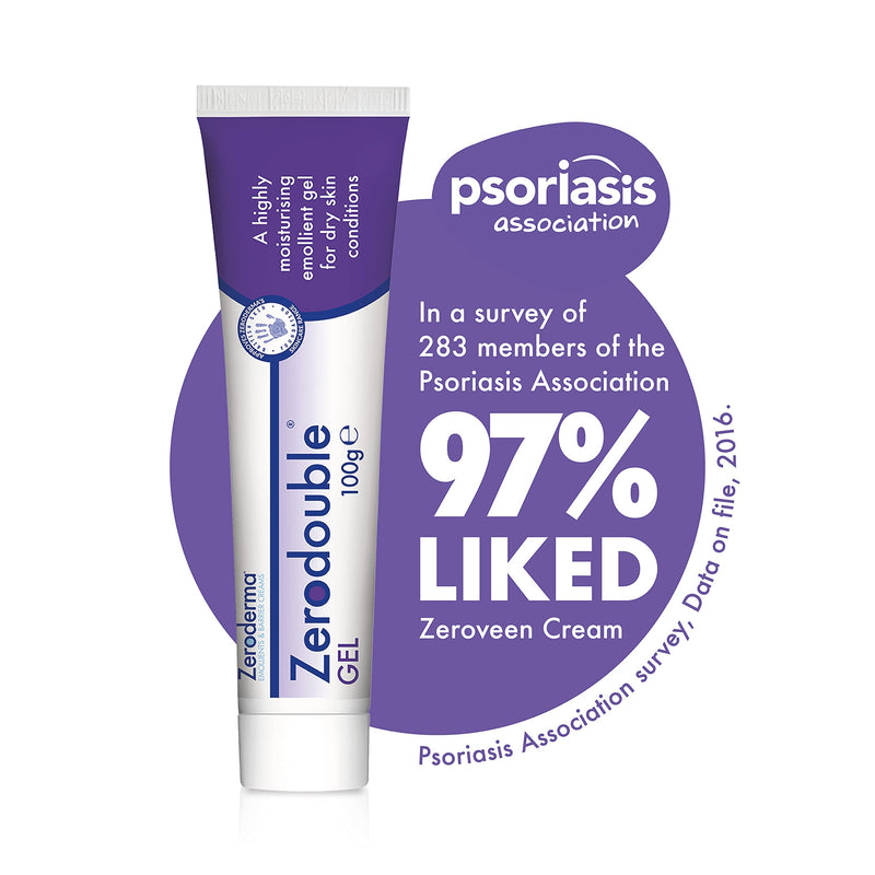 Zeroderma Zerodouble Gel 100g -Moisturising Emollient Gel for Dry Skin Conditions 100 g (Pack of 1) - BeesActive Australia