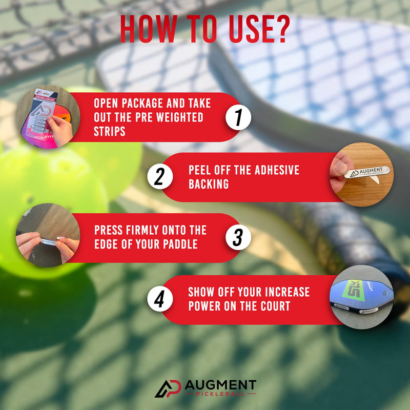Pickleball Lead Tape - Preweighted 3g Bars to Increase Power and Swing Speed - Perfect Pickleball Accessory for Practice and Play - BeesActive Australia