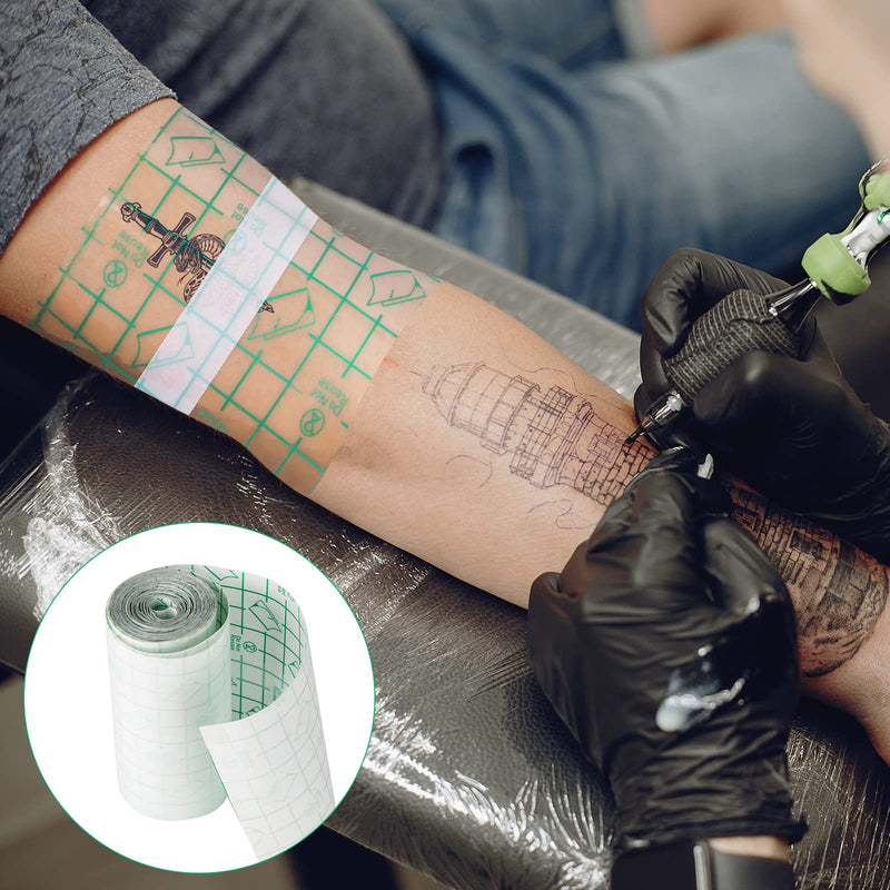 Waterproof Transparent Bandage Film Roll Adhesive Bandage Dressing Tape, Second Skin Healing Protective Clear Adhesive Bandages for Tattoo Aftercare, Recovery, Keep Wound, Fexed Plaste (10cm*5m) 10cm*5m - BeesActive Australia