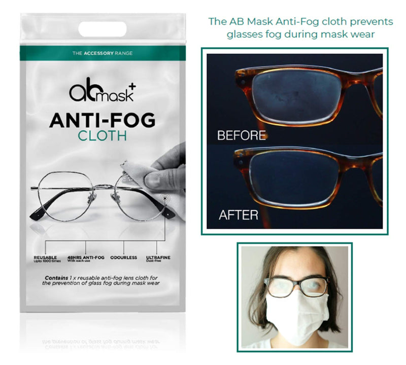 The Body Doctor Anti-Fog Dry Cloth, Demister Lens Wipe for Glasses, Stay Mist Free for 48 Hours, Reusable up to 1000 Times, Single Pack - BeesActive Australia