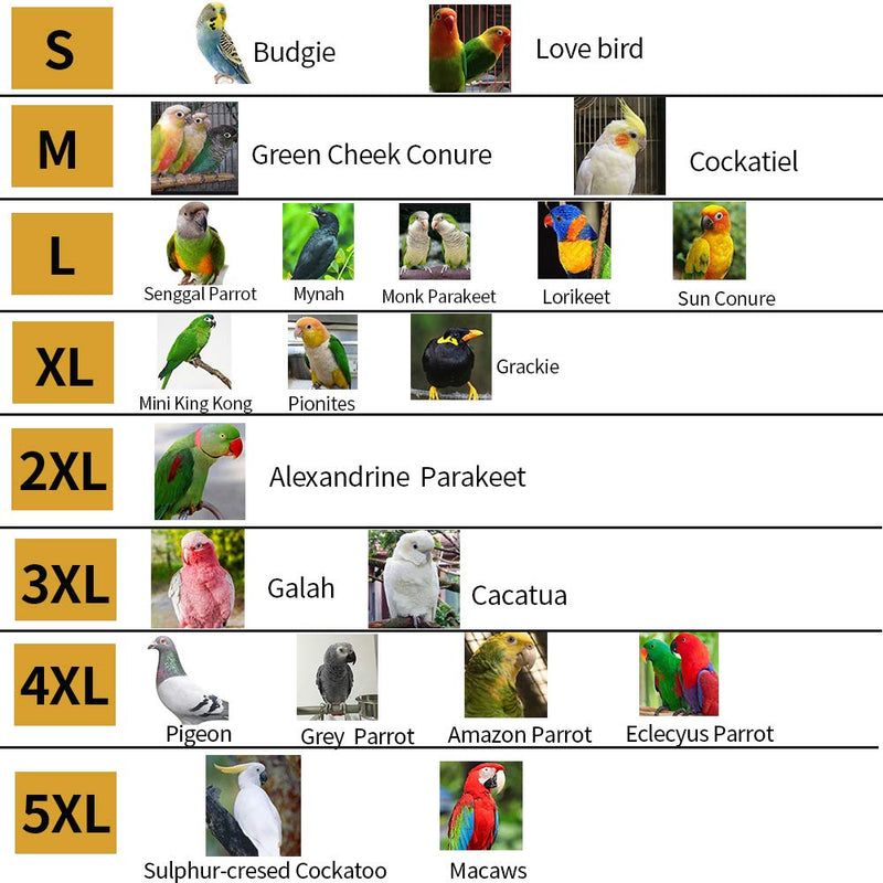 HEZHUO Bird Clothes Parrot Diapers Bird Flight Suits, Reusable Waterproof Diapers pet Bird Supplies L - BeesActive Australia
