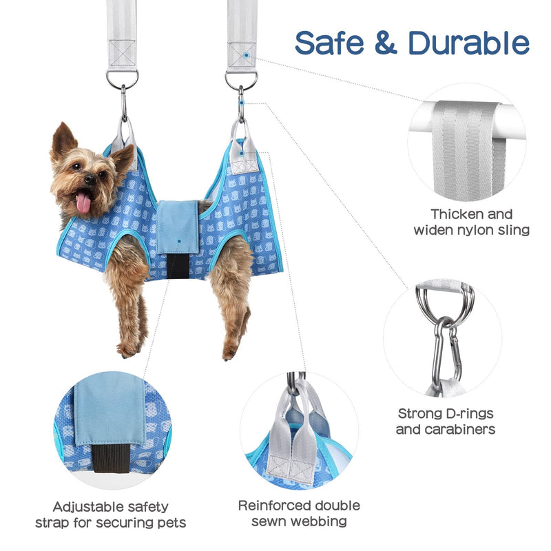 DoggyDobby Pet Grooming Hammock for Dogs & Cats, Dog Grooming Hammock Harness with Nail Clipper/Trimmers, Nail File and Comb, Dog Sling for Nail Clipping/ Trimming Small - BeesActive Australia