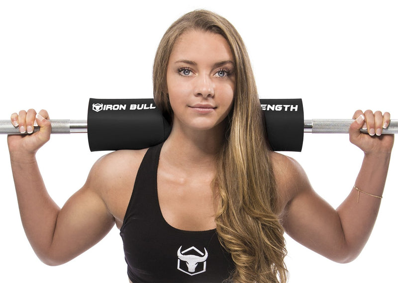 Iron Bull Strength Advanced Squat Pad - Barbell Pad for Squats, Lunges & Hip Thrusts - Neck & Shoulder Protective Pad Support Black - BeesActive Australia