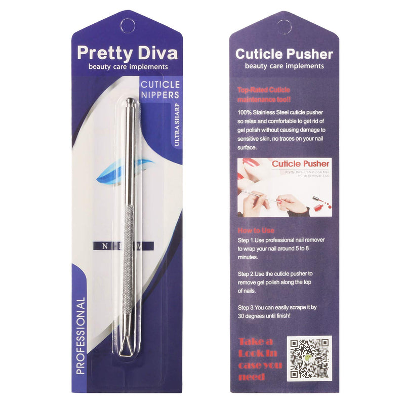 PrettyDiva Cuticle Pusher - Stainless Steel Triangle Cuticle Nail Pusher Peeler Scraper Remove Gel Nail Polish, Cuticle Remover Manicure Tools for Fingernail Toenail - BeesActive Australia