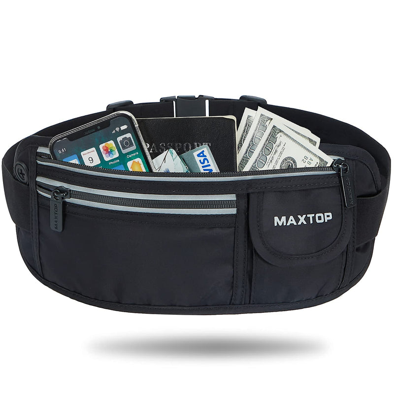 Fanny Packs for Women Men Running Belt Waterproof Waist Pack Bag for Walking Workout Hiking Fitness Gym Running Waist Belt Bag Jogging Pouch Fits iPhones Plus,Travel Money Belt Exercise Phone Holder for Runners Black - BeesActive Australia