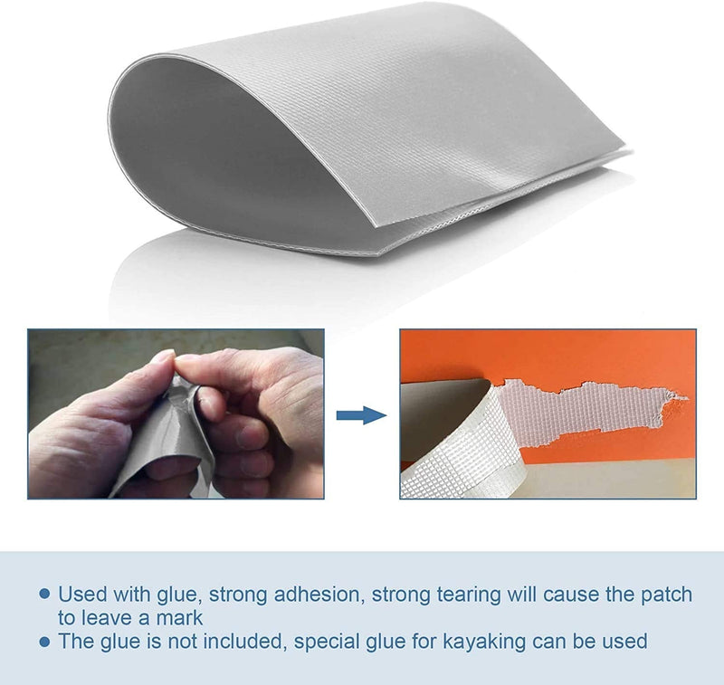 Vbestlife 6pcs PVC Air Mattress Patch, Inflatable Dinghy Patch Repair Patches Accessory for Inflatable Raft Boat Canoe Kayak £¨Only Patch£©(Grey) - BeesActive Australia