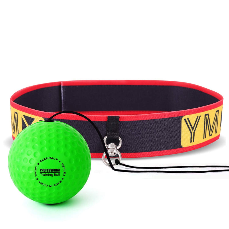 YMX BOXING Ultimate Reflex Ball Set - 4 React Reflex Ball Plus 2 Adjustable Headband, Great for Reflex, Timing, Accuracy, Focus and Hand Eye Coordination Training for Boxing, MMA and Krav Mega Black/Yellow/Red/Green - BeesActive Australia