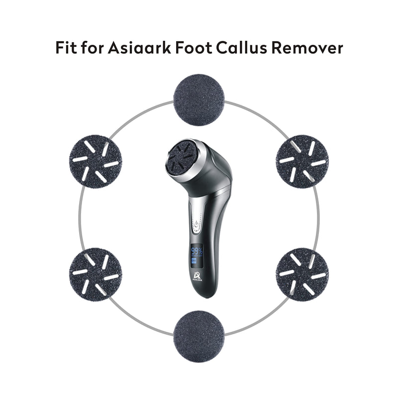 Asiaark Electric Foot Files Replacement Heads, 6 Pack Grinding Heads for Hard Skin Remover - BeesActive Australia