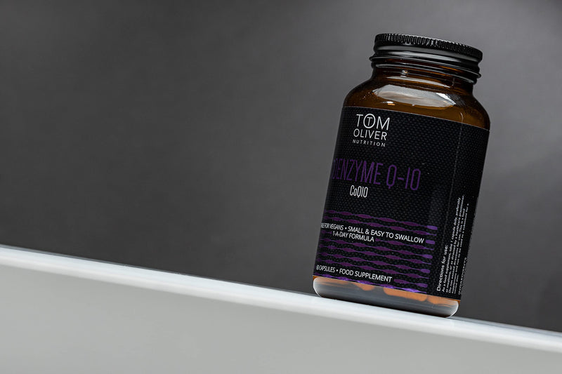 Tom Oliver Nutrition - Ubiquinone CoQ10 Pure Coenzyme Q10 100mg, Naturally Fermented, Made in The UK & Vegan Friendly - BeesActive Australia