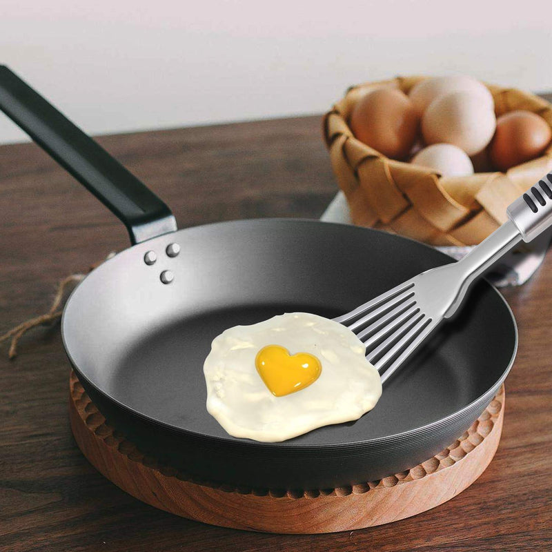 Premium Fish Spatula - Rust-Resistant Stainless Steel, Non-Slip Handle, Ideal for Grilling, Frying, Turning and Flipping Fish, Meat, Eggs, and More - Ergonomic Design for Perfect Results - Set of 2 - BeesActive Australia
