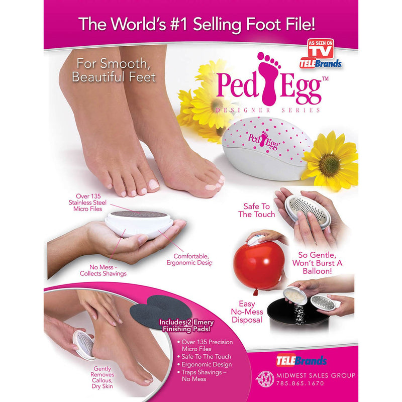 Ped Egg Pedicure Foot File, Colors may vary - BeesActive Australia