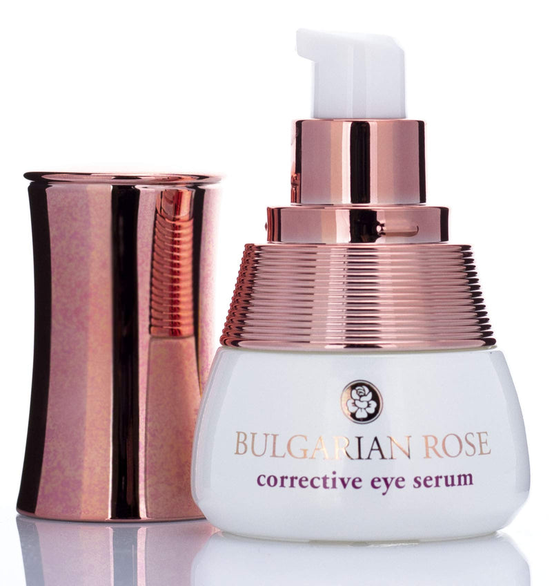 Spa Di Milano Bulgarian Rose Eye Serum w/Hyaluronic Acid, Collagen, Peptides & Coffee Bean Extract. Anti-aging eye serum for Wrinkles, Puffiness, Dark Circles, Bags, Crows feet. 1 fl oz (30mL) - BeesActive Australia