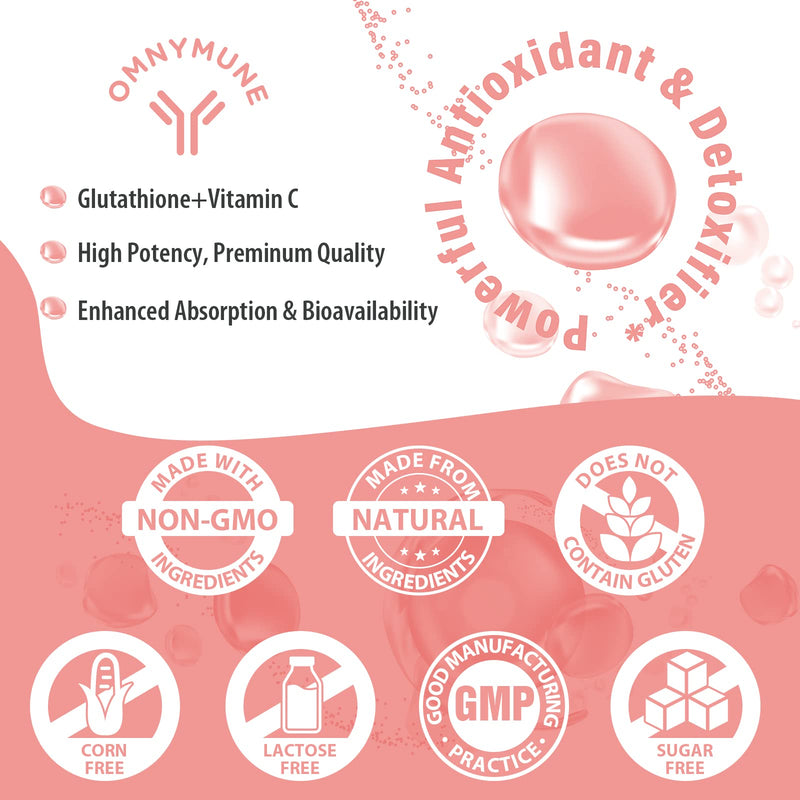 Liposomal Glutathione Supplement 1000mg, Reduced Glutathione Softgels with Vitamin C, for Anti-Aging, Detox, Brain, Immune Health, Better Absorption, L-Glutathione 60 Capsules per Bottle 60 Count (Pack of 1) - BeesActive Australia