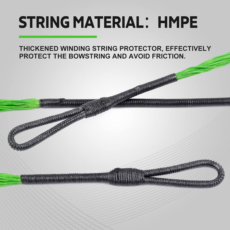 19.3" Cobra Adder R9 Crossbow String Replacement Strings,20 Strands HMPE 1600D Green - BeesActive Australia