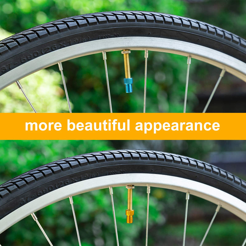 HZJD 10PCS Presta Valve Adaptors, Convert Presta to Schrader Adapter for Bike, Inflate Tire Using Standard Pump or Air Compressor - BeesActive Australia