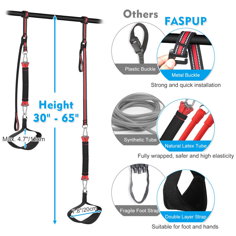 Pull Up Assistance Bands with Fabric Feet/Knee Rest, Heavy Duty Pull Up Resistance Bands, Pull up Assist Bands Pull-up Exercise Band for Chin-up Workout, Body Stretching - BeesActive Australia