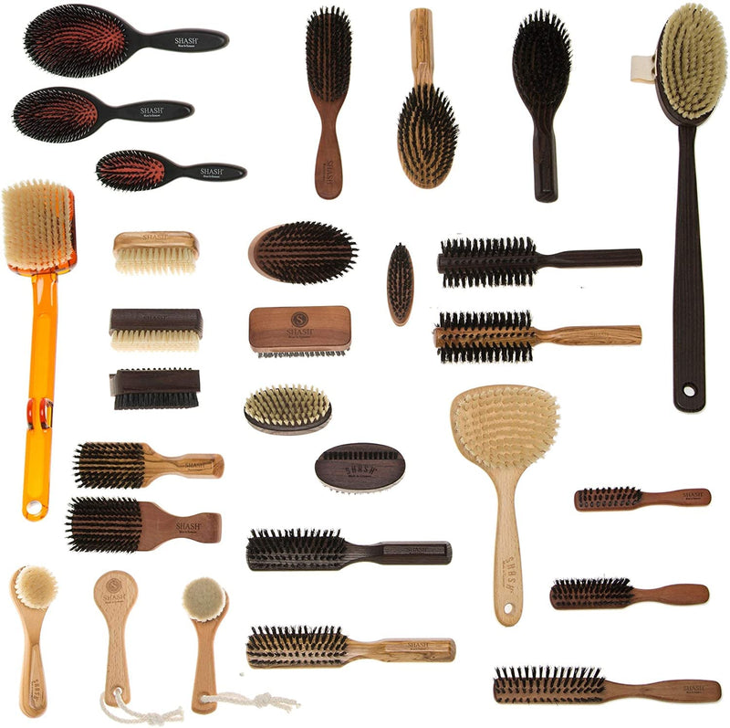 Since 1869 Hand Made in Germany - Sustainable Exfoliating Face Brush, Scrub Cleansing Brush, Exfoliates Skin to Help Reduce Flaking, Fine Lines, Supports Glowing Complexion (Medium Horse Hair Bristle) - BeesActive Australia