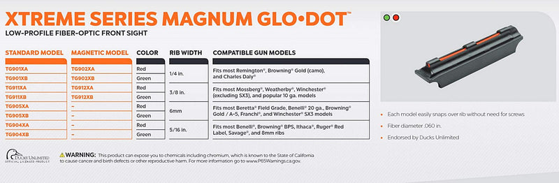 TRUGLO Magnum Glo-Dot Xtreme 6mm Sight, Green - BeesActive Australia