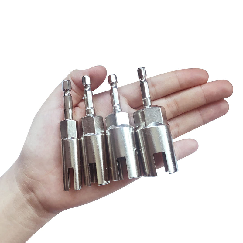 4 Pack?10mm, 13mm, 16mm, 19mm? nut drive socket kit,Slot Wing Nuts Drill Bit Socket Wrenches Tools Set,For Hexagonal Shank Steel Drill Bit, For Screw Hole, C-hook Bolt, Q-Hanger 4 Pack 4Size - BeesActive Australia