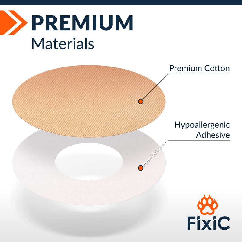 Fixic Freestyle Adhesive Patch 25 PCS – Good for Libre 1, 2, 3 – Enlite – Guardian – NO Glue in The Center of The Patch – Pre-Cut Back Paper – Long Fixation for Your Sensor! (Tan) Tan - BeesActive Australia