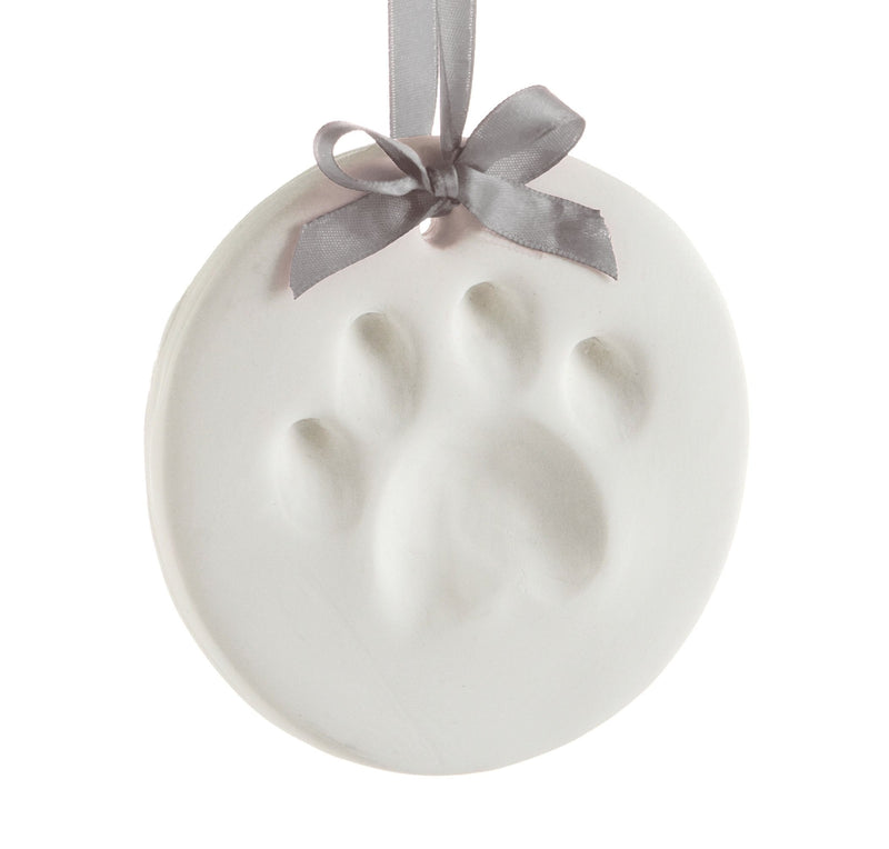 Pearhead Pet DIY Pawprints Keepsake Kit for Dogs or Cats Silver Ribbons Pawprint Ornament - BeesActive Australia